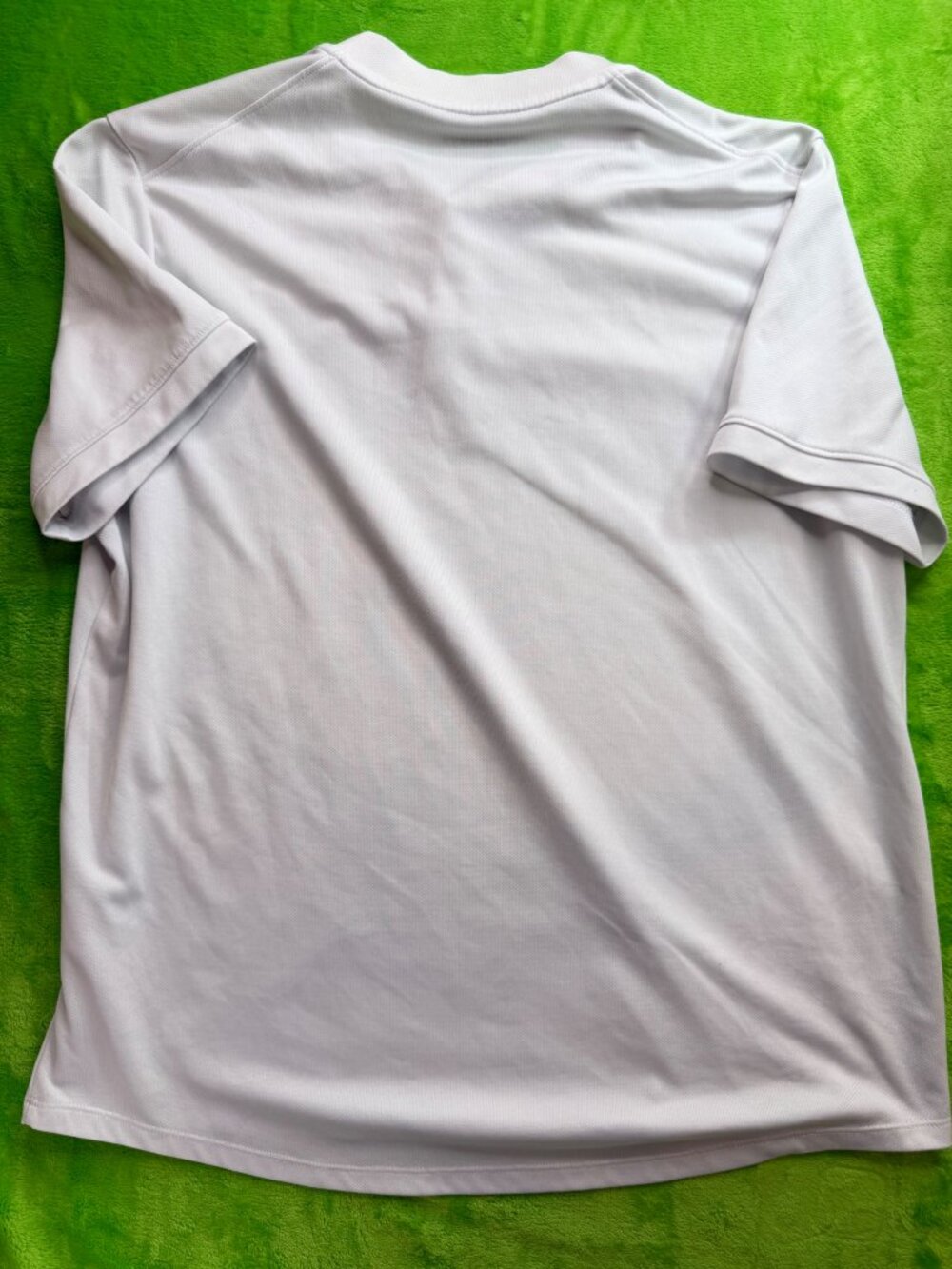 Nike Dri-FIT Court Tennis Polo Shirt Mens Sz L White Standard Fit Swoosh - Picture 7 of 7